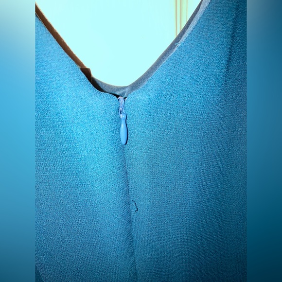 Ursula of Switzerland teal chiffon sparkles layered dress - Picture 7 of 11